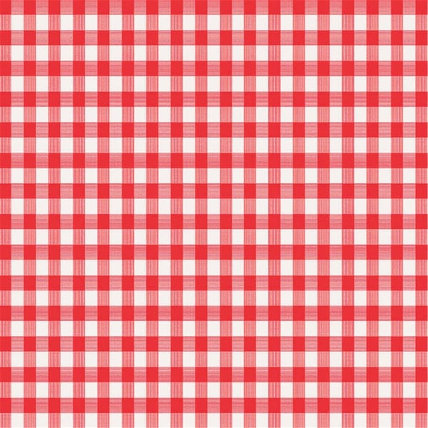 Magic Cover 52 x 70 in. Red & White Checkered Plastic Tablecloth 6739437 - main